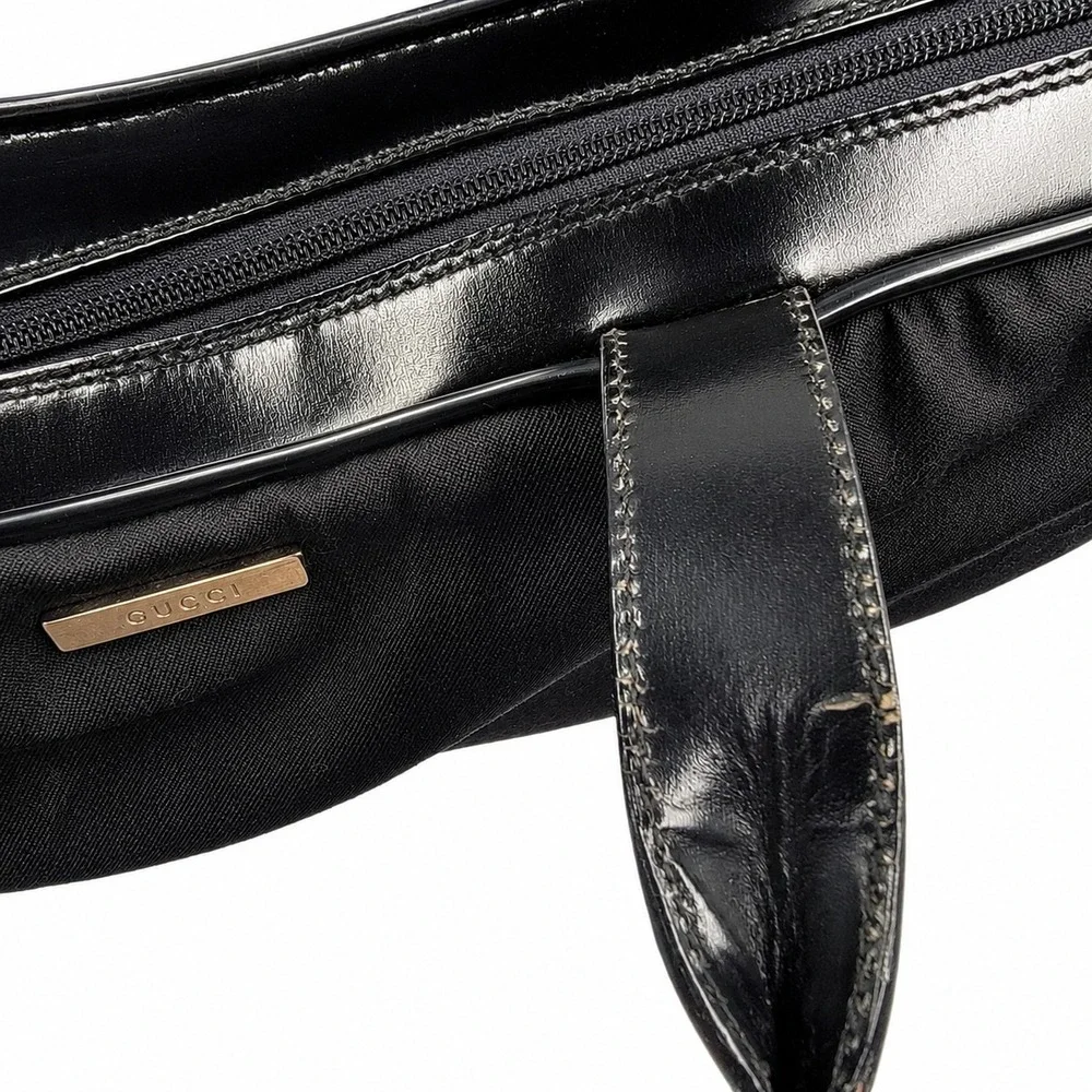 Authentic Vintage Gucci Black Nylon Travel Weekender Bag Made Italy COA